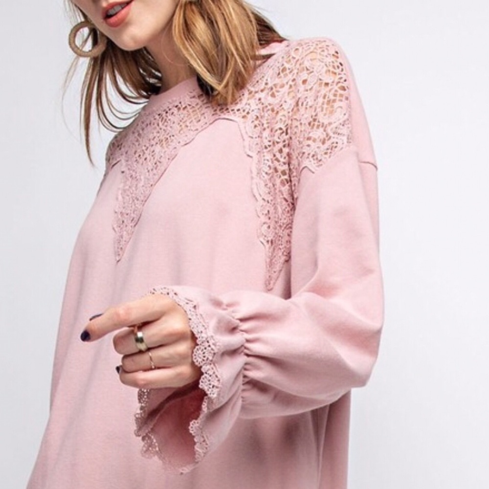 Crocheted Detail Pullover - Picture 3 of 5